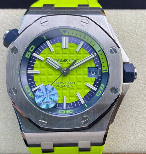 Audemars Piguet Royal Oak Offshore Diver 15710ST.OO.A038CA.01 JF Factory Green Dial Replica Watch - UK Replica