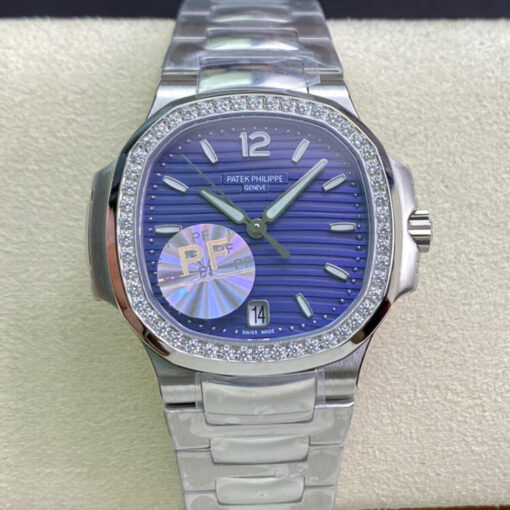 Replica Patek Philippe Nautilus Ladies 7018/1A-010 PF Factory Blue Dial - Buy Replica Watches