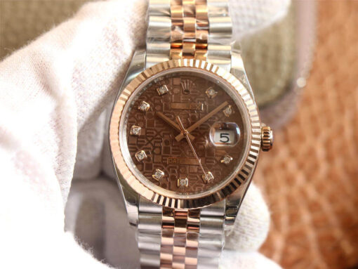 Replica EW Factory Rolex Datejust M126231-0025 Rose Gold Chocolate Color Dial - Buy Replica Watches