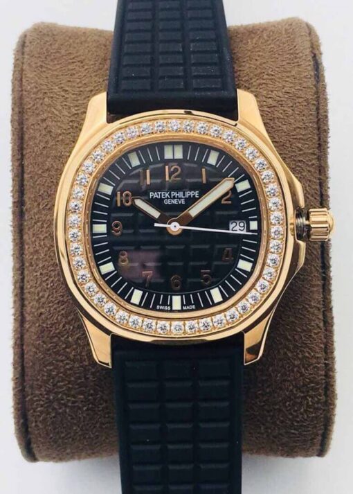 Replica PPF Factory Patek Philippe Aquanaut 5067A Quartz Movement Rose Gold Black Dial - Buy Replica Watches