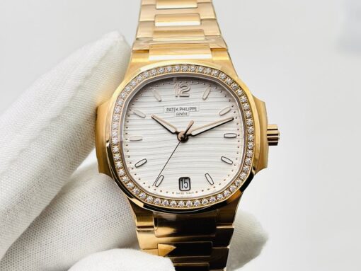 Replica 3K Factory Patek Philippe Nautilus Ladies 7118/1200R-001 Rose Gold - Buy Replica Watches