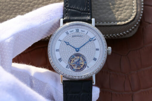 Replica Breguet Classique Tourbillon Stainless Steel Diamond Dial - Buy Replica Watches